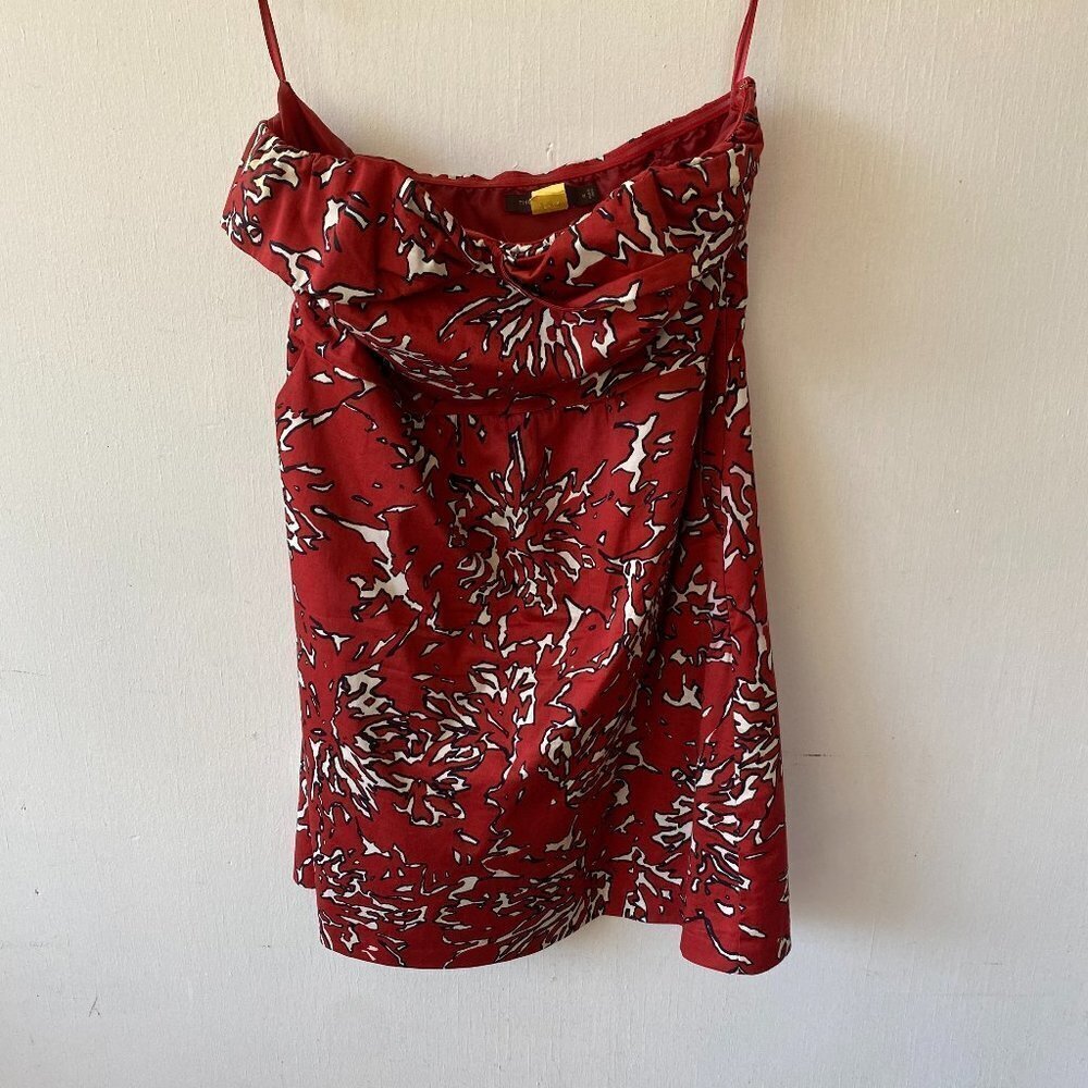 The Limited Y2K Strapless Mini Dress Womens 12 Red‎ Pockets Japanese 90s 00s